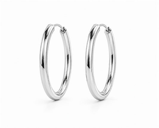 ARGOLLAS INFLADAS 36MM PLATEADO