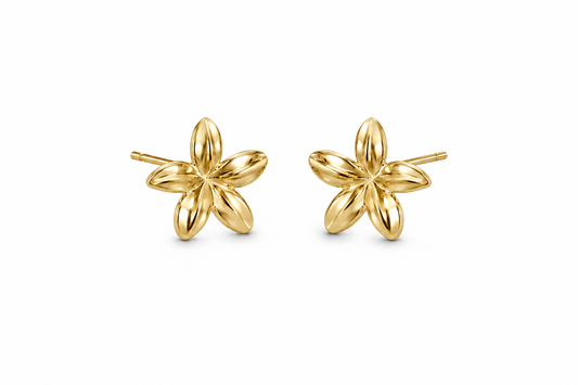 AROS FLOR DORADO 2 CM