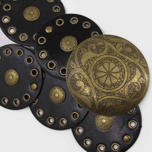 CINTURÓN BOHO DORADO NEGRO