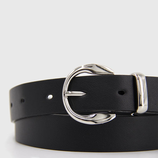 CINTURÓN SIM BAS II NEGRO PLATEADO