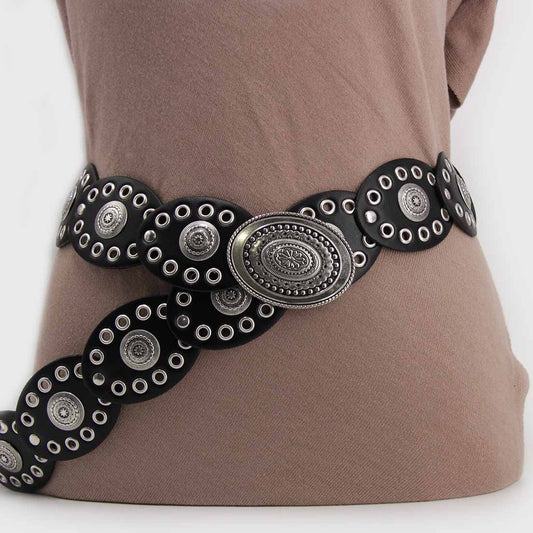 CINTURÓN BOHO OVALO NEGRO