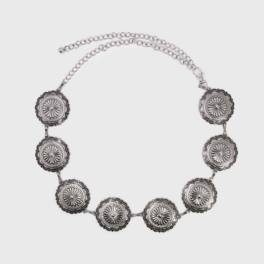 CINTURÓN CADENA BOHO PLATEADO