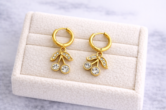AROS ARGOLLAS CEREZA DORADO