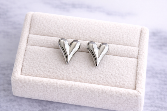 AROS CORAZÓN PLATEADO