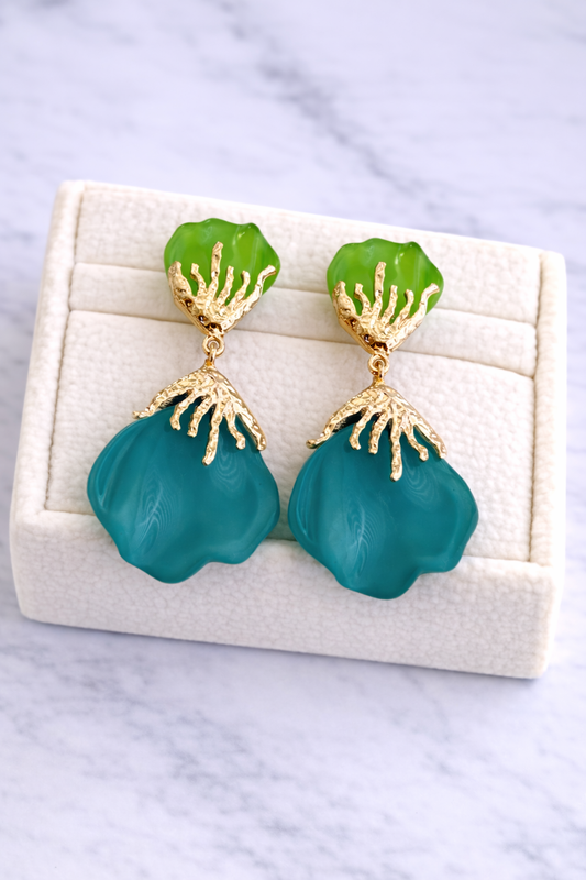 AROS DOBLE VERDE / TURQUESA