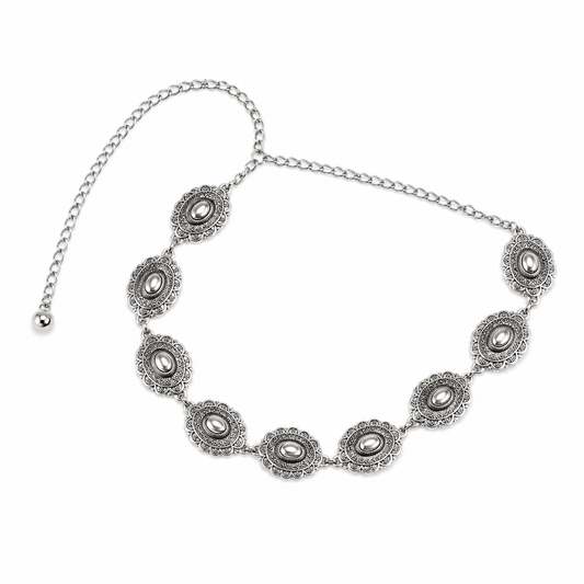 CINTURÓN CADENA BOHO PLATEADO