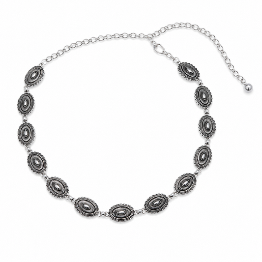 CINTURÓN CADENA BOHO II PLATEADO