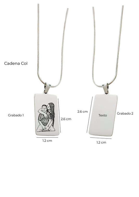 COLLAR RECTANGULAR PERSONALIZADO