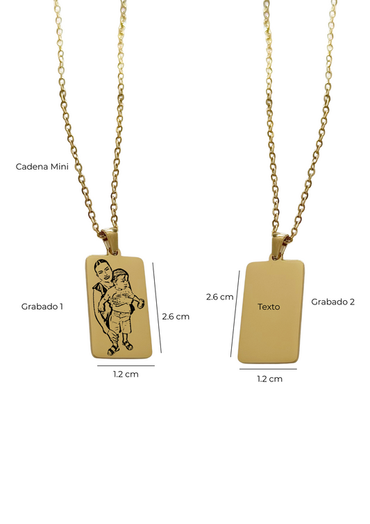 COLLAR RECTANGULAR PERSONALIZADO