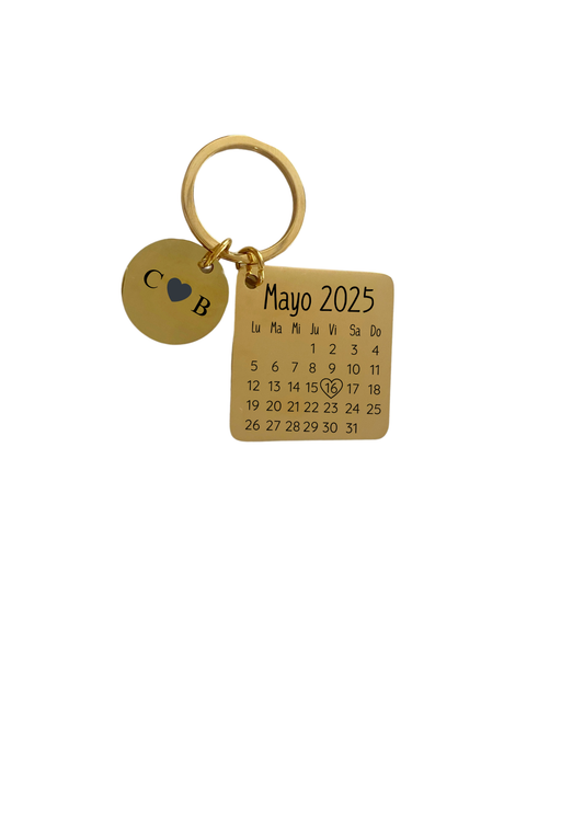 LLAVERO CALENDARIO PERSONALIZADO REDONDO