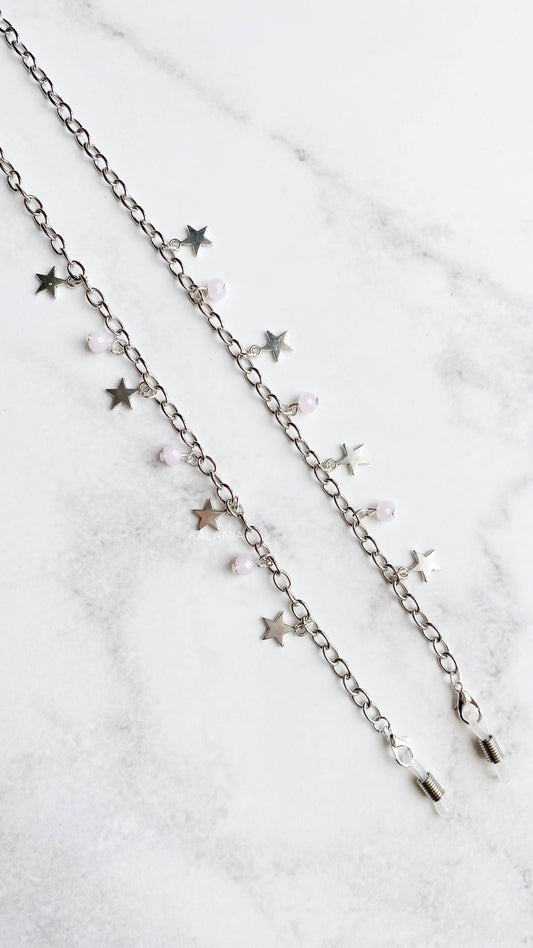 STRAPS DE LENTES ESTRELLAS ROSADO