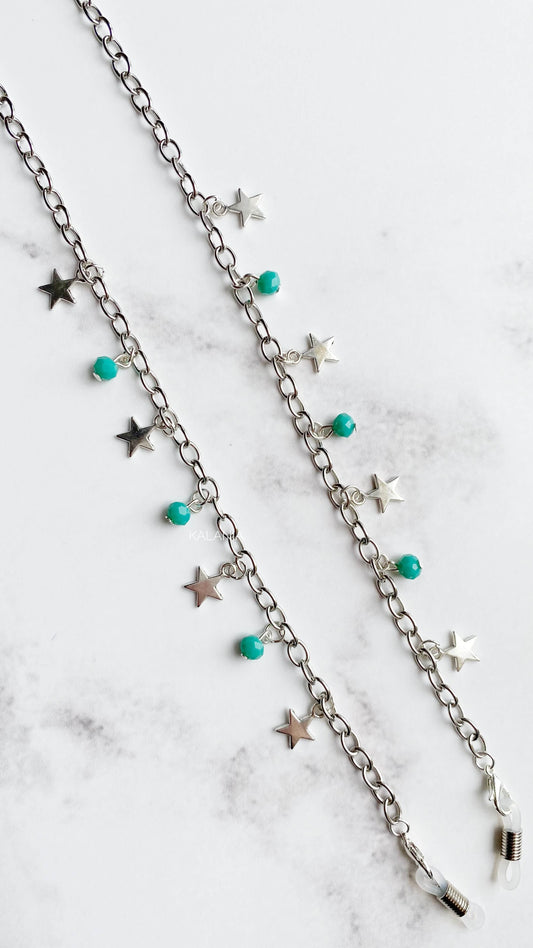 STRAPS DE LENTES ESTRELLAS TURQUESA