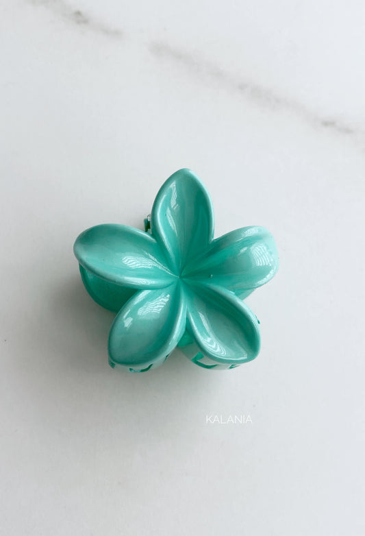 HAIR CLIPS FLORES HAWAIANA TURQUESA