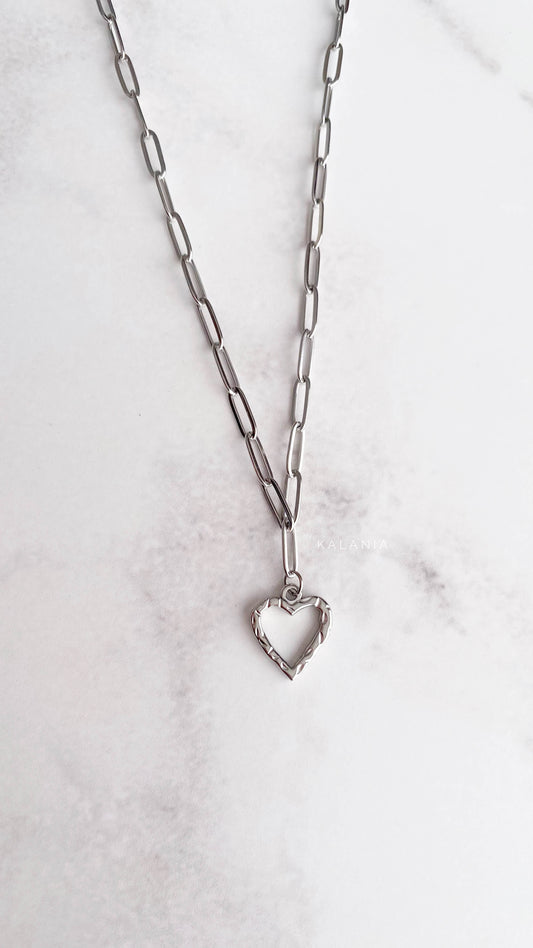 CADENA CORAZÓN ACERO INOXIDABLE