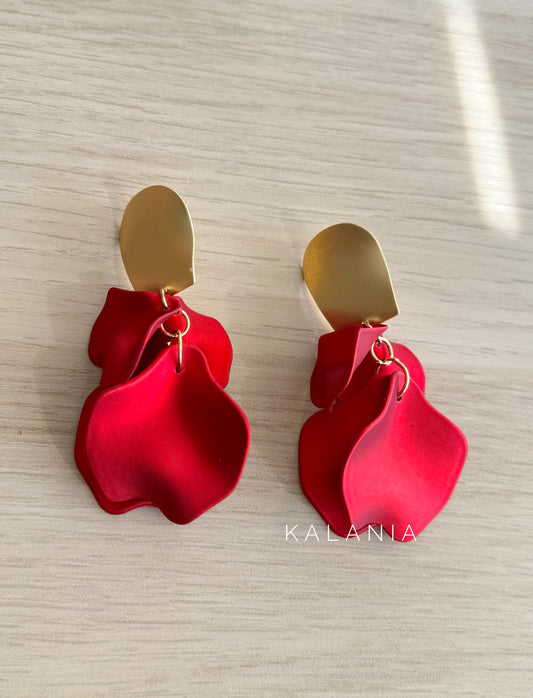 AROS PETALOS ROJO
