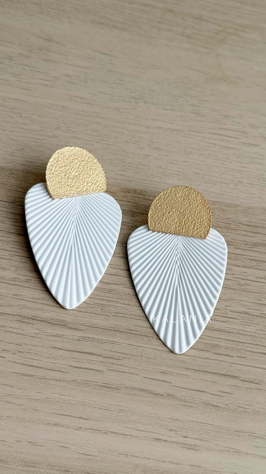 AROS LINEAS BLANCO DORADO