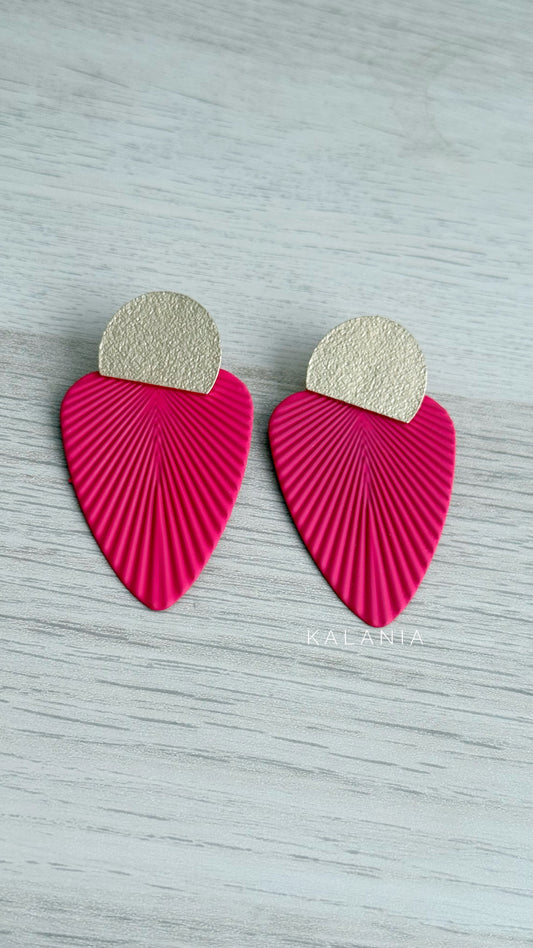 AROS LINEAS FUCSIA DORADO