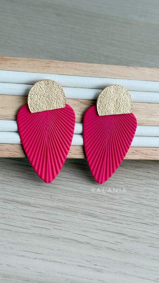 AROS LINEAS FUCSIA DORADO