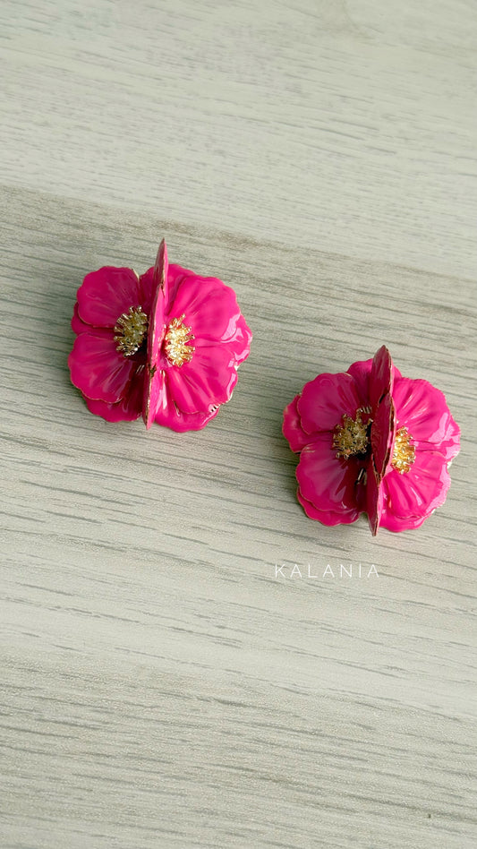 AROS FLOR DOBLE FUCSIA