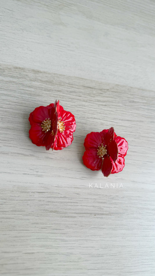 AROS FLOR DOBLE ROJO