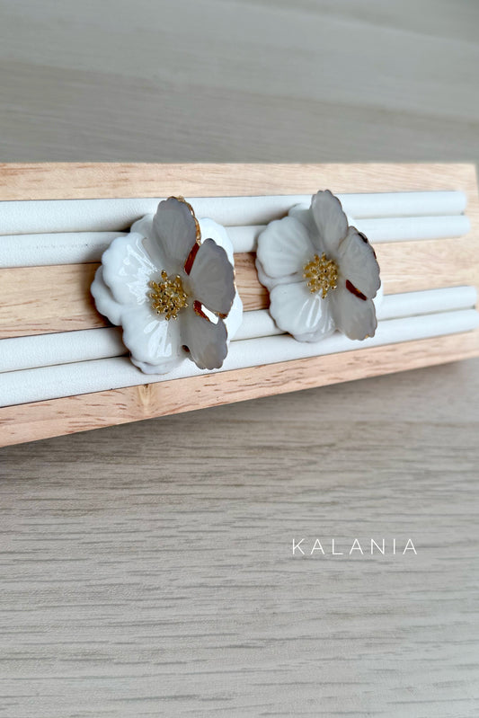 AROS FLOR DOBLE BLANCO