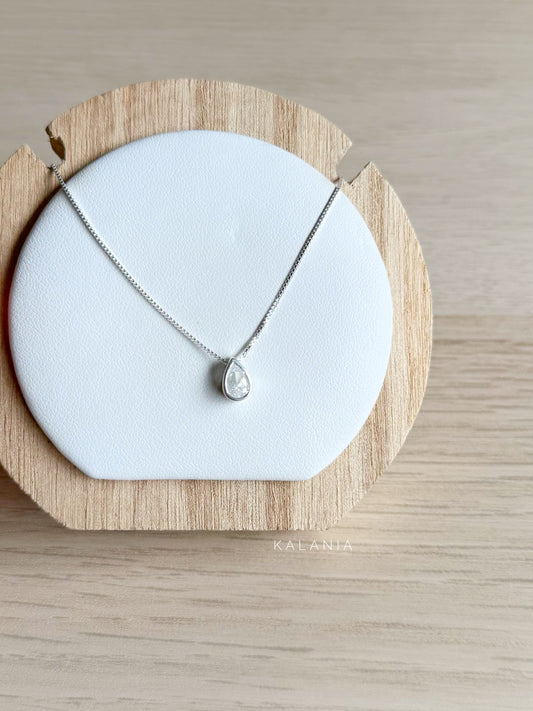 CADENA PUNTO DE LUZ CIRCÓN PLATA 925