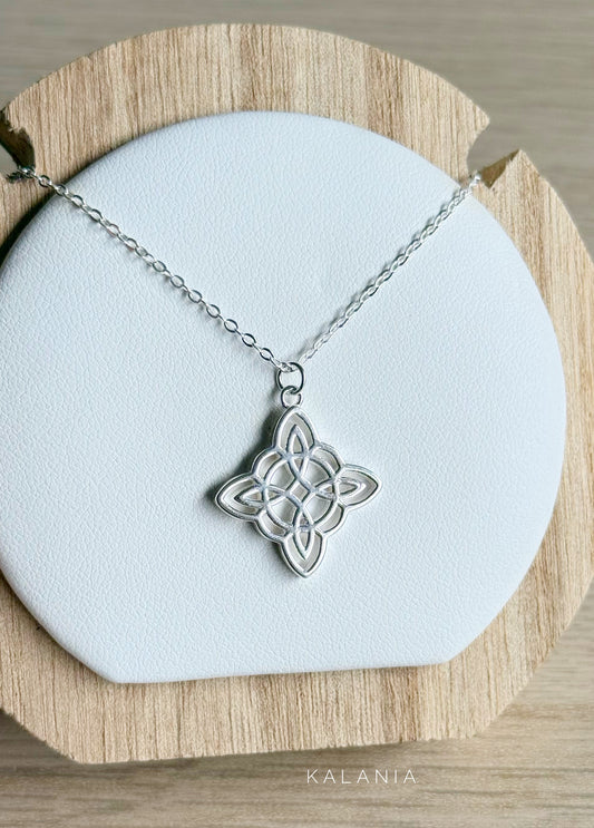 CADENA NUDO DE BRUJAS PLATA 925