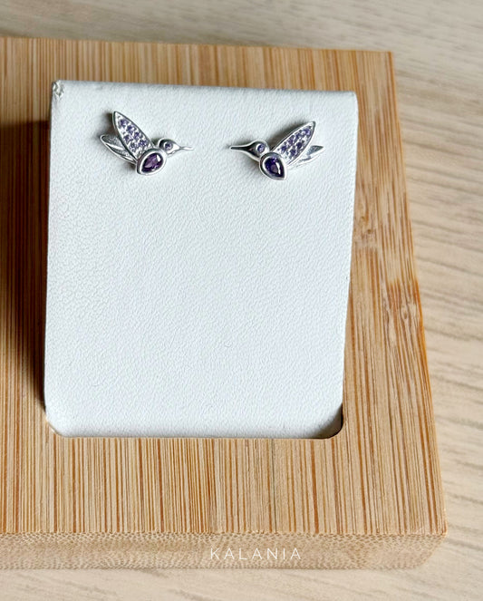 AROS COLIBRI CIRCONES MORADO