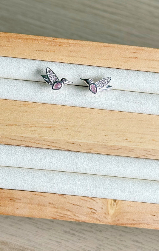 AROS COLIBRI CIRCONES ROSADO