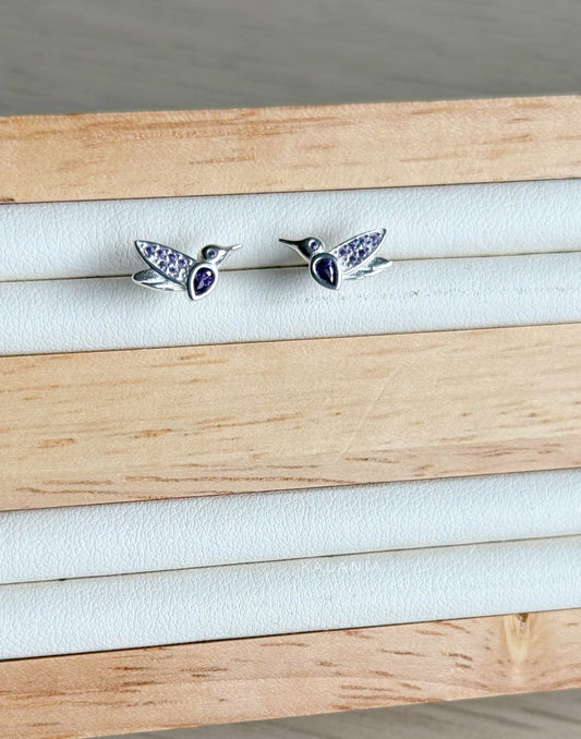 AROS COLIBRI CIRCONES MORADO