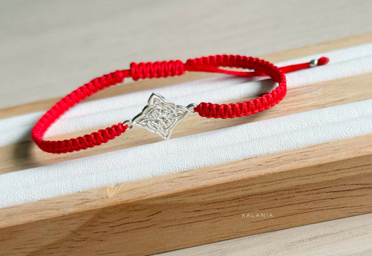 PULSERA PROTECCIÓN NUDO DE BRUJA PLATA 925