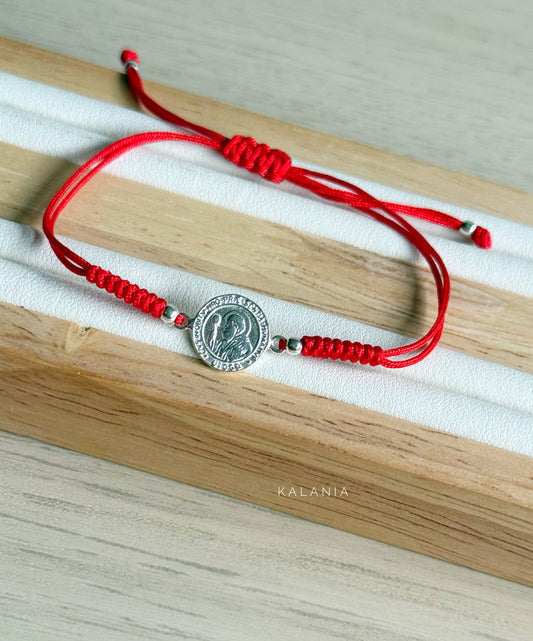 PULSERA PROTECCIÓN SAN BENITO PLATA 925