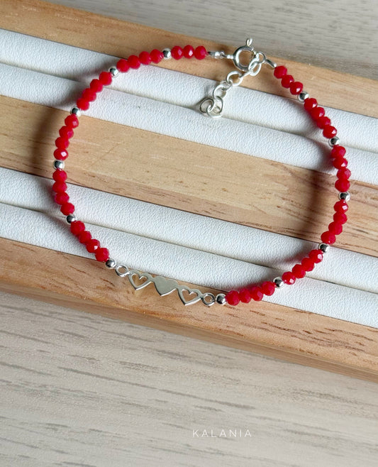 PULSERA PROTECCIÓN CORAZON CIRCONES PLATA 925