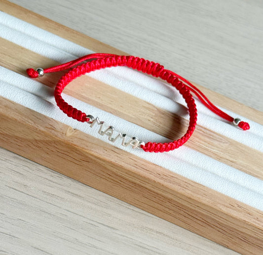 PULSERA PROTECCIÓN MAMA PLATA 925