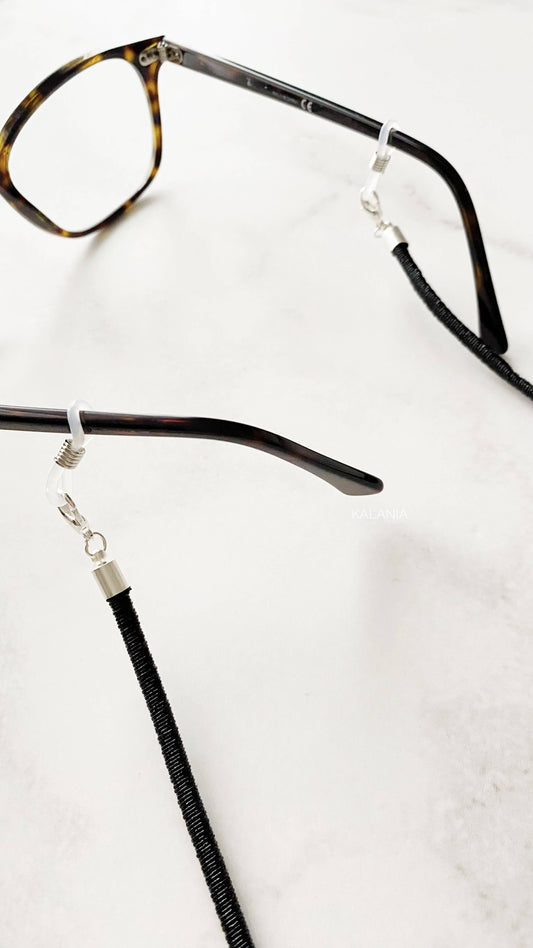 STRAPS DE LENTES METALIZADO NEGRO