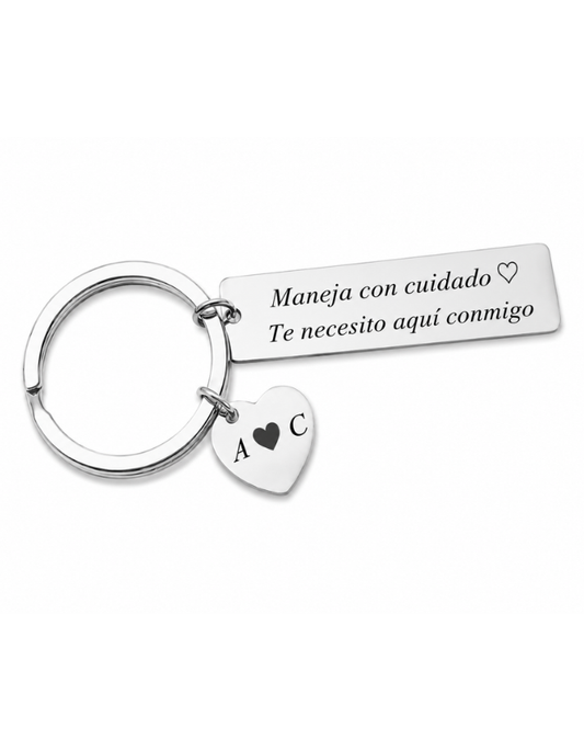 LLAVERO FRASE PERSONALIZADO RECTANGULAR