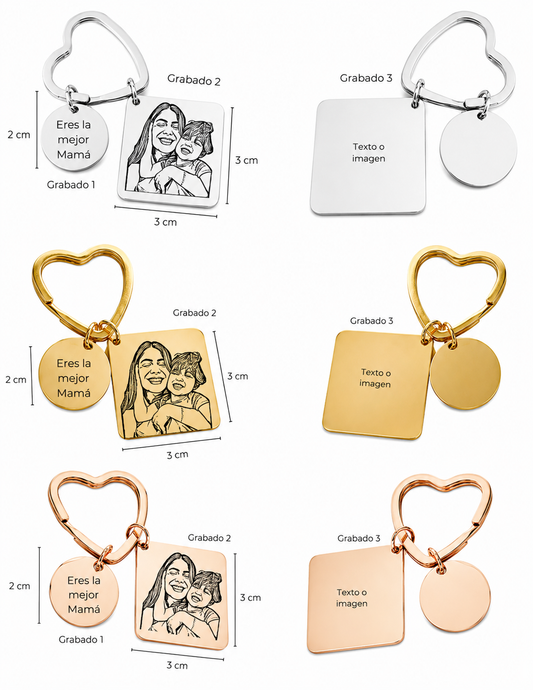 LLAVERO PERSONALIZADO CORAZÓN IMAGEN