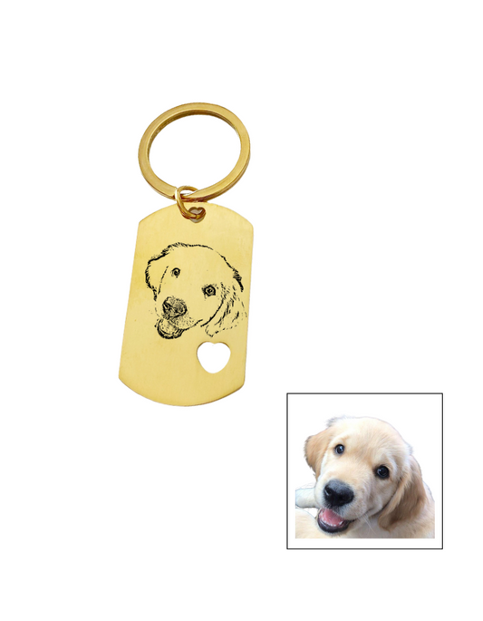 LLAVERO PERSONALIZADO RECTANGULAR CORAZÓN MINI