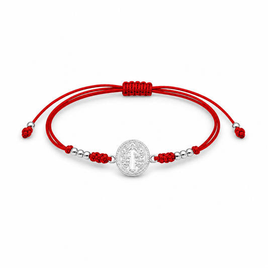 PULSERA SAN BENITO ABAD PROTECCIÓN PLATA 925