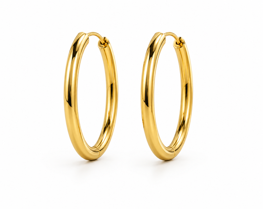 ARGOLLAS INFLADAS 36MM DORADO