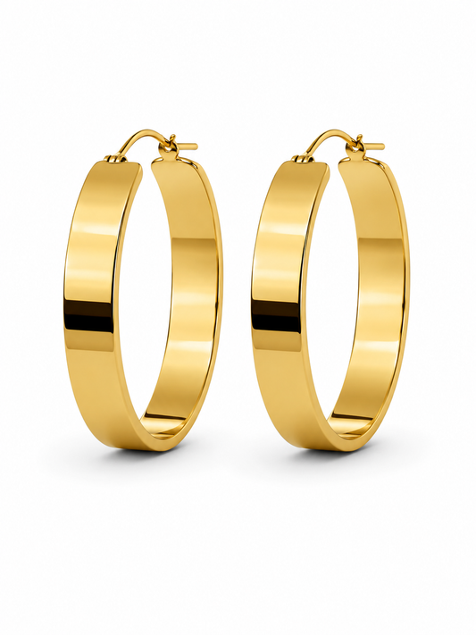 ARGOLLAS CUADRADAS 45MM DORADO