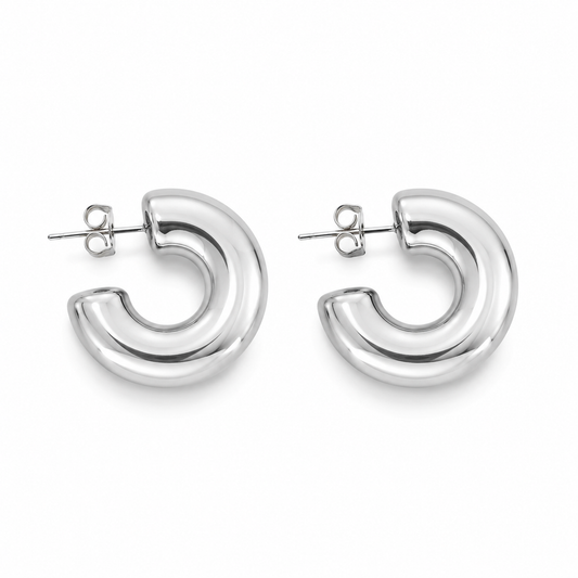 ARGOLLAS INFLADAS 30MM PLATEADO