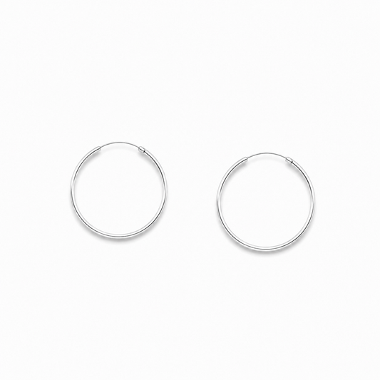 ARGOLLAS LISA 30MM PLATA 925