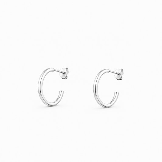 ARGOLLAS SEMI CUADRADA 16MM PLATA 925