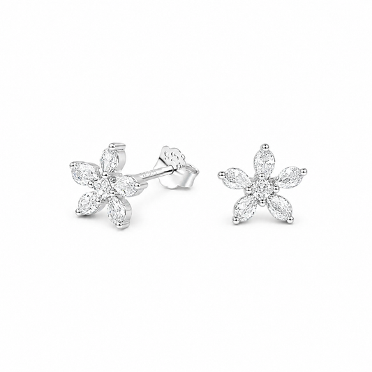 AROS CIRCÓN FLOR PLATA 925