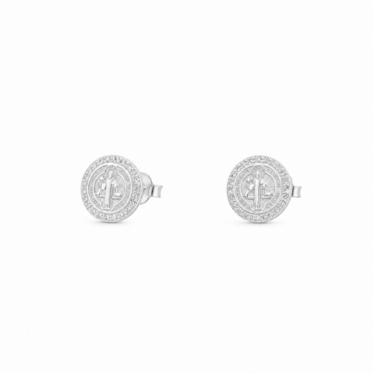 AROS SAN BENITO CIRCONES 12MM PLATA 925