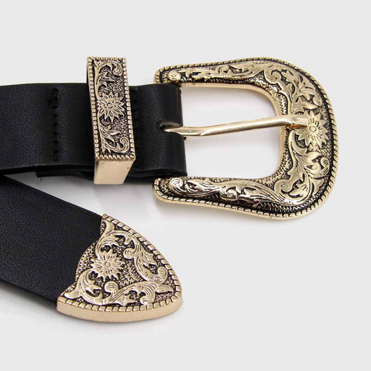 CINTURÓN BAS II NEGRO DORADO