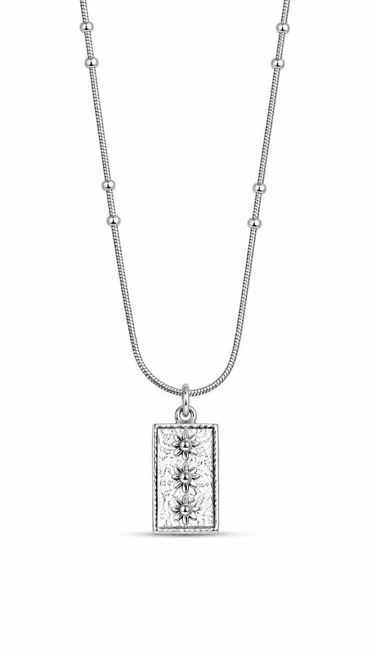 CADENA DESTELLO ESTRELLA PLATEADO