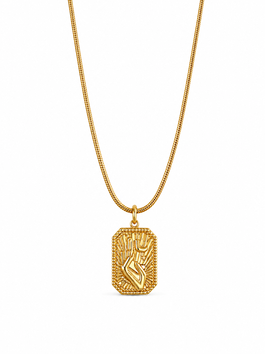 CADENA MANOS DORADO