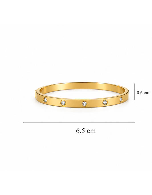 PULSERA ESCLAVA CIRCONES DORADO II
